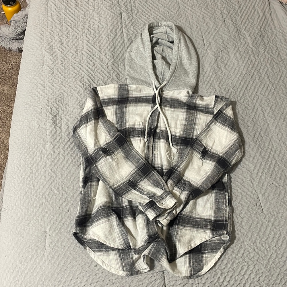 Used American Eagle Hooded Flannel